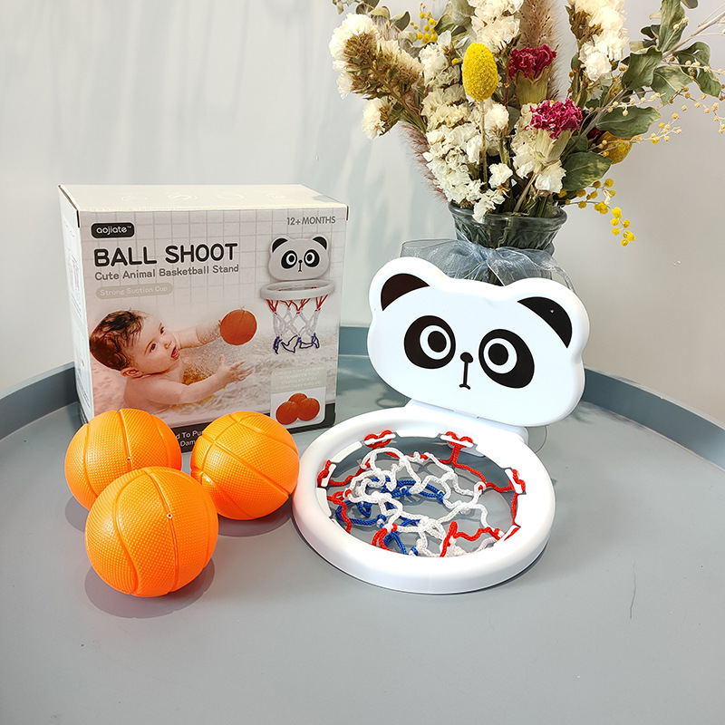 Baby Kids Mini Shooting Basket vasca da bagno gioco d&#39;acqua Set tabellone da Basket con 3 palline divertente doccia bagno giocattoli divertenti per i più piccoli: Panda 1PC