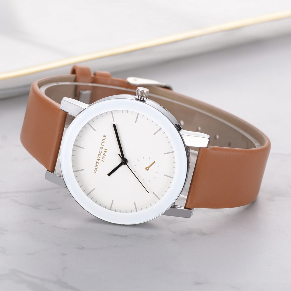 Lvpai geel dameshorloge quartz leren band polshorloge relogio feminino montre femme horloge zegarek damski