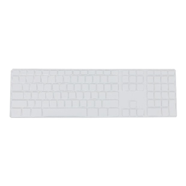 Siliconen Dunne Toetsenbord Cover Skin Protector Met Numeriek Toetsenbord Voor Apple Imac En Apple Imac Transparant