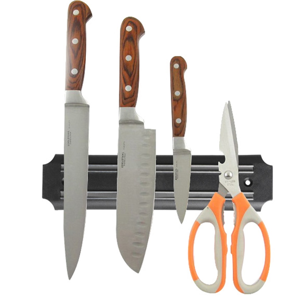 Stærk magnetisk knivholder vægmontering blokmagnet værktøjsstøttehylde til rustfrit stål metalkniv køkkentilbehør