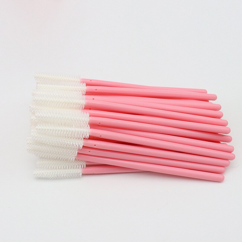 50 pcs Disposable Silicone Eyelash Brush Mascara Wands Eye Lashes Comb Extension Tool Beauty women Makeup Tool: AA108-09