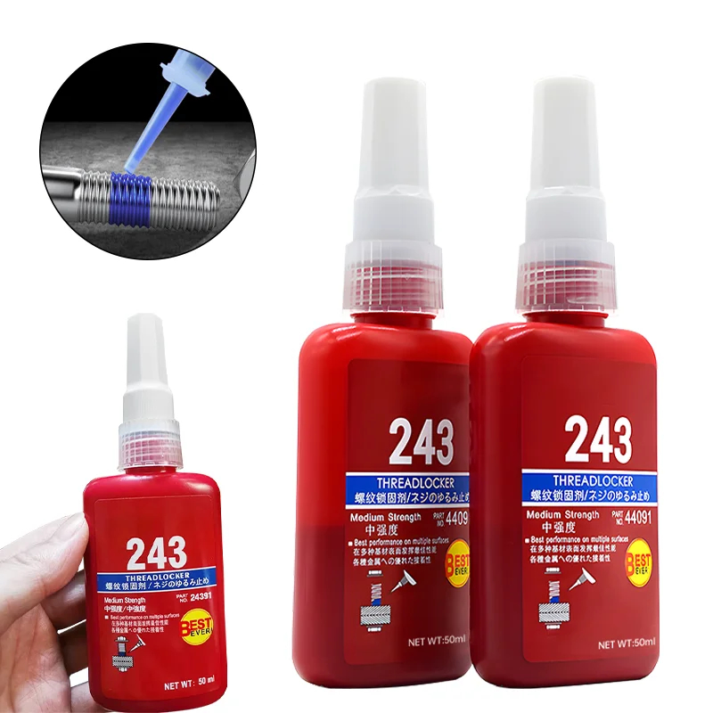 50 ml Schroefdraadborgmiddel Schroeflijm Snel genezen Draadborgmiddel Anaërobe lijm Corrosiebestendig Anti-losdraaien Lijm