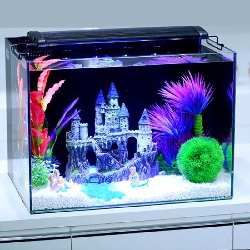 Aquarium Shipwreck Castle Decorations Fish Tank Ornaments Resin Material for Aquariums Landscaping Ornament