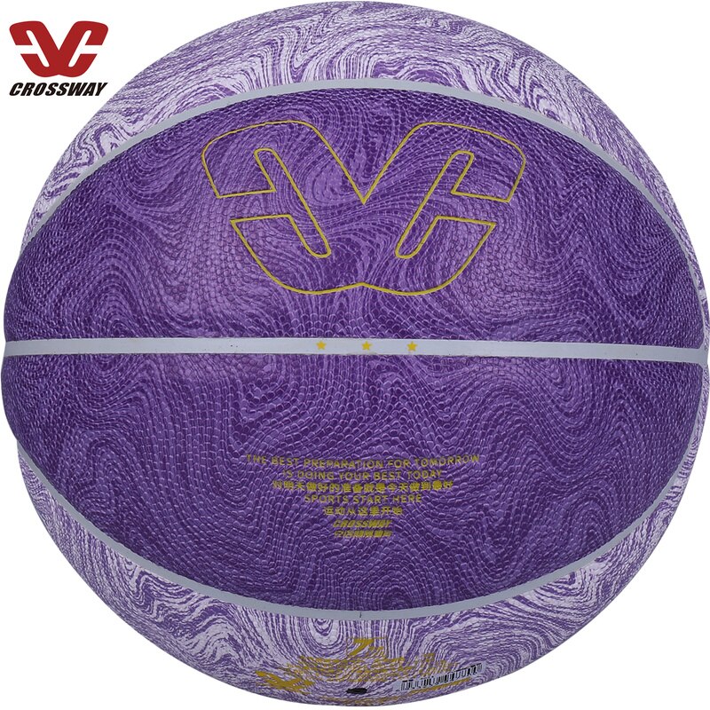 CROSSWAY Non-slip Basketball Official Size 7 Game Training Equipment Basket Ball Free with Net Bag Needle Inflator Accessories