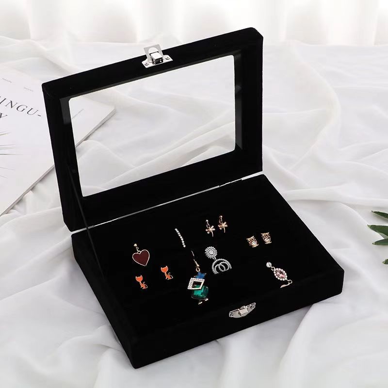 1PC Sieraden Opbergdoos Thuis Sieraden Display Box met Overdekte Ketting Ring Sieraden Organizer