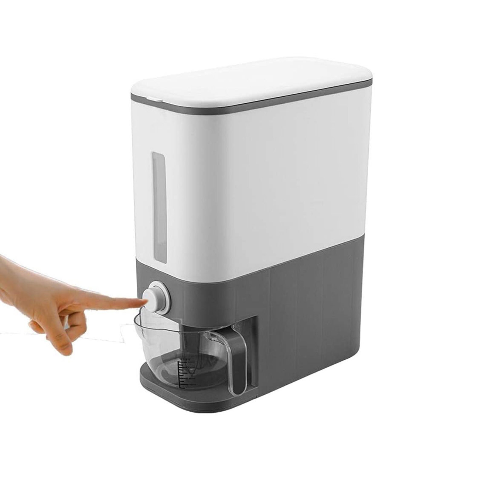 Schramm® cereal dispenser 360° rotatable with 6 chambers á 1000 ml cornflake dispenser of your choice black or white 27x27cm BPA-free, Color: weiss