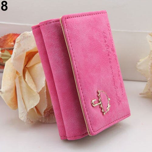 Kvinnor paraply konstläder myntväska koppling korthållare kort trippel plånbok