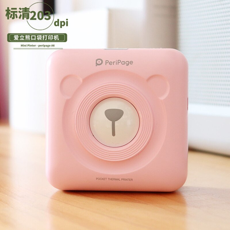 4 kleuren Mini Pocket Photo Printer Draadloze telefoon Thermische Foto Draagbare Handheld Printer voor iOS Android PC