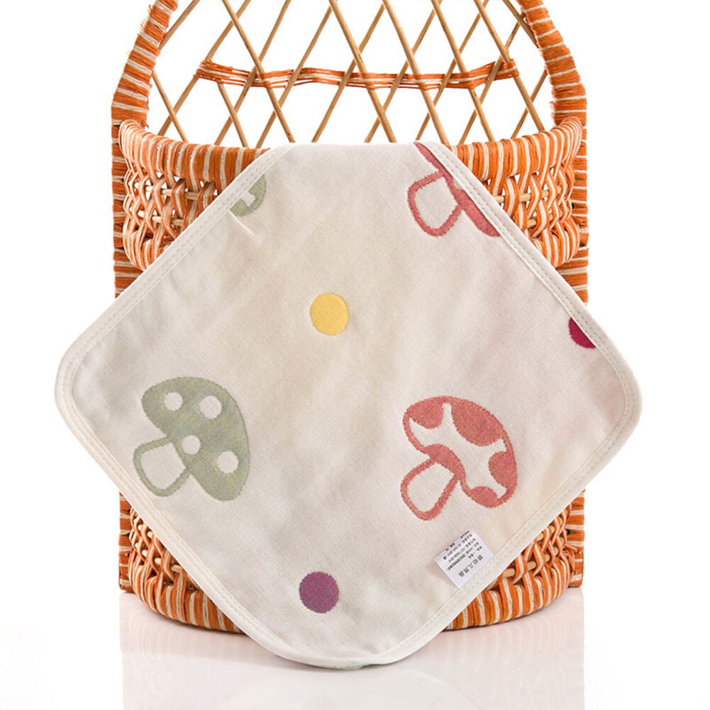 Pasgeboren kind baby jongen meisje katoenen handdoek vierkant 6 lagen gaas cartoon haak slabbetjes goed ademend schattig zoet boerendoekje