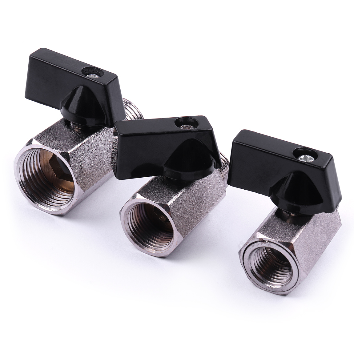 Mini válvula de esfera reta de cobre, válvula esfregada para artesanato resistente a altas temperaturas de cobre com válvula de jateado para óleo de ar e água