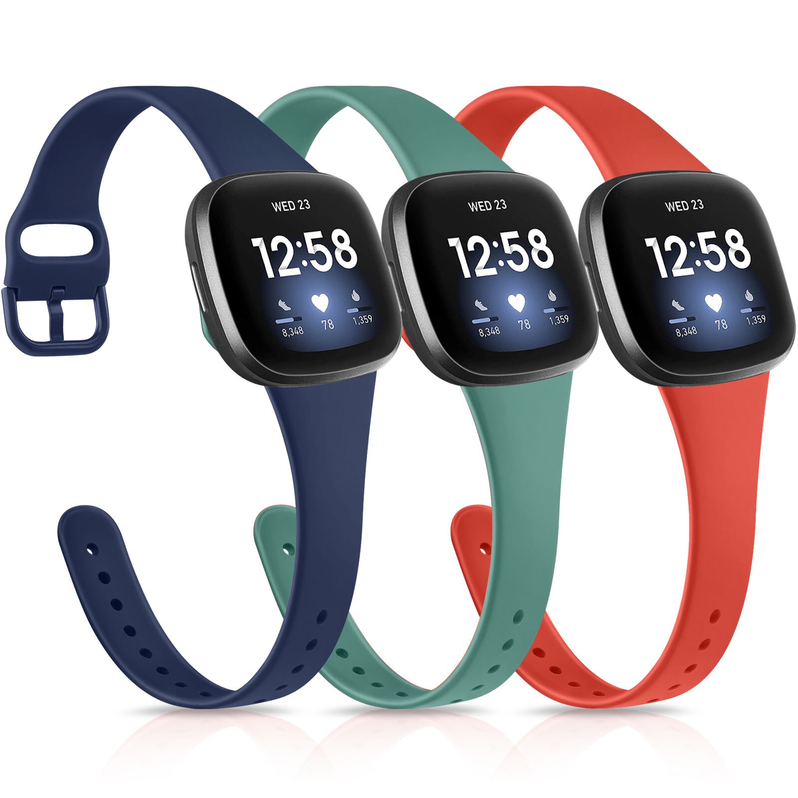 Siliconen Band Voor Fitbit Versa 3 Sence Horloge Band Armband Slim Polsband Vervanging Sport Voor Fitbit Smartwatch Accessoires