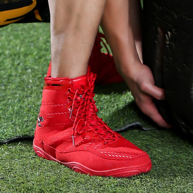 Profesjonalne antypoślizgowe squat bokserskie buty zapaśnicze z miękkimi podeszwami buty podnoszenie ciężarów trening gimnastyczny sportowe buty bojowe