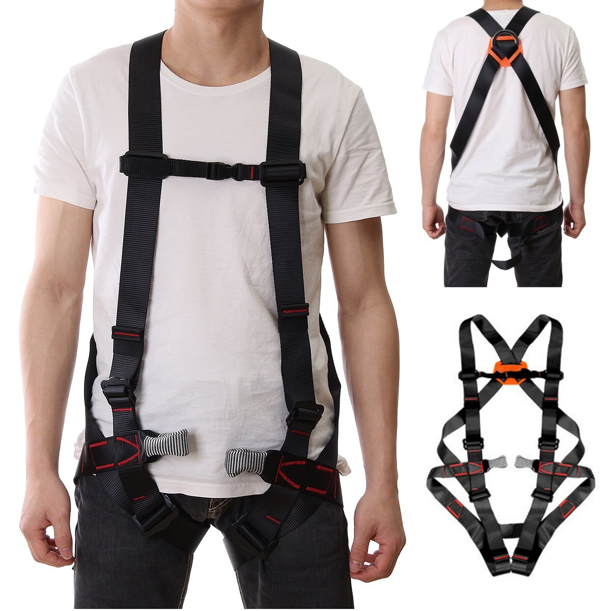 Outdoor Climbing Safety Belt Climb Mountain Rope Safety Waist Belt Protection Equipment Safety Harness Body Protecting