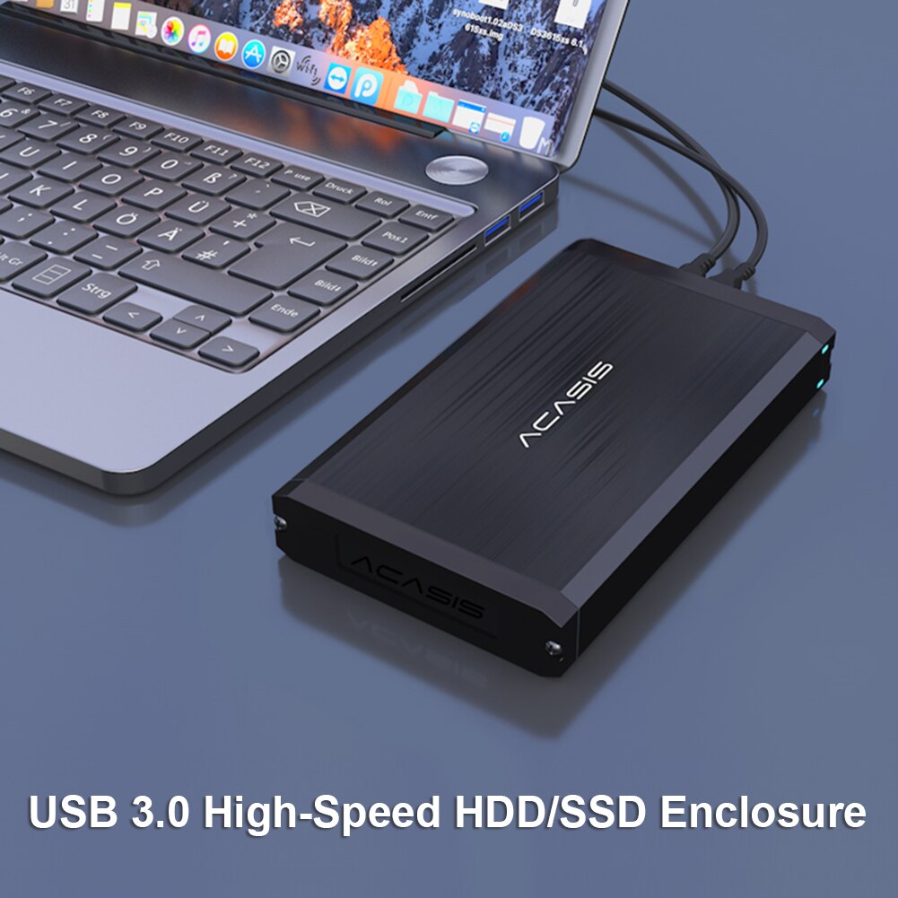 Aluminium 4Tb Usb 3.0 Hdd Mobiele Box Case 2.5/3.5 Inch Sata Harde Schijf Schijf Externe Behuizing voor Desktop Pc