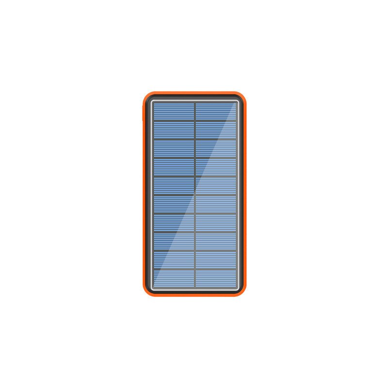 Banco de energía Solar de 80000mAh para teléfono, cargador rápido, Panel de batería Solar con luz de Camping, batería externa para Xiaomi y IPhone: orange