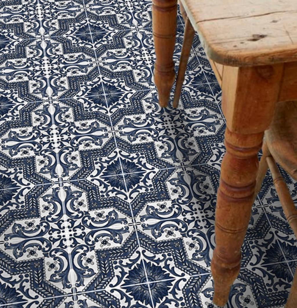 Tile Floor Sticker Kitchen and Bathroom Vinyl Tile Sticker Splash back Removable Vinyl Wall Decal Peel &amp; Stick Wallpaper