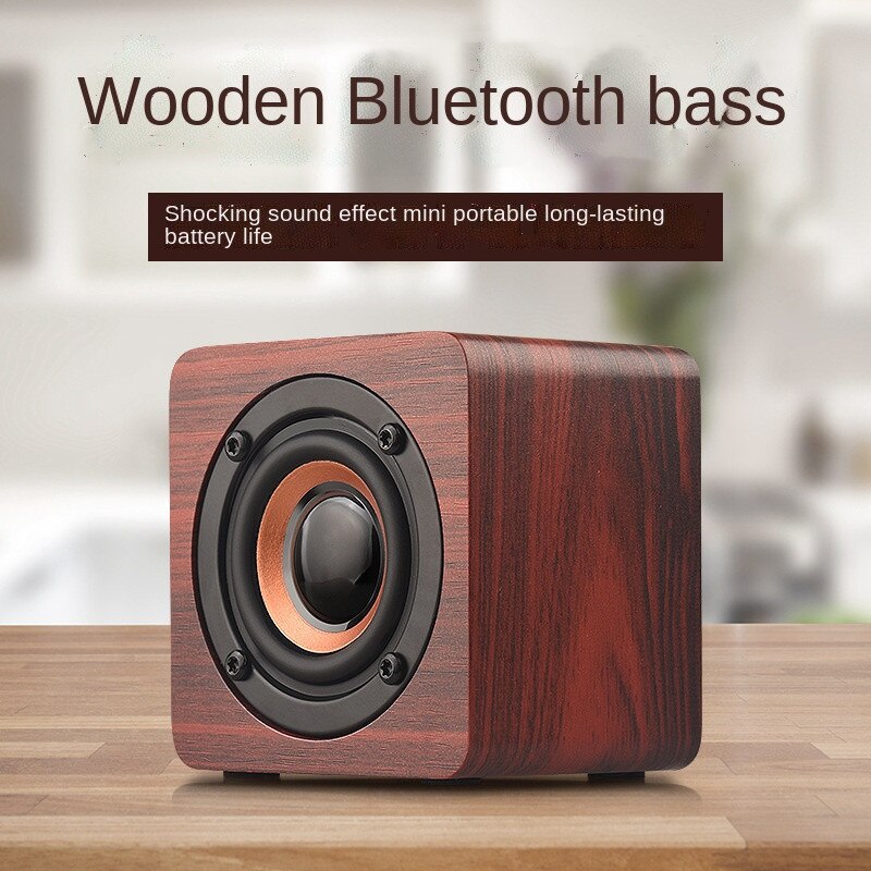 Q1 wooden wireless Bluetooth small speaker mobile phone Mini Sound
