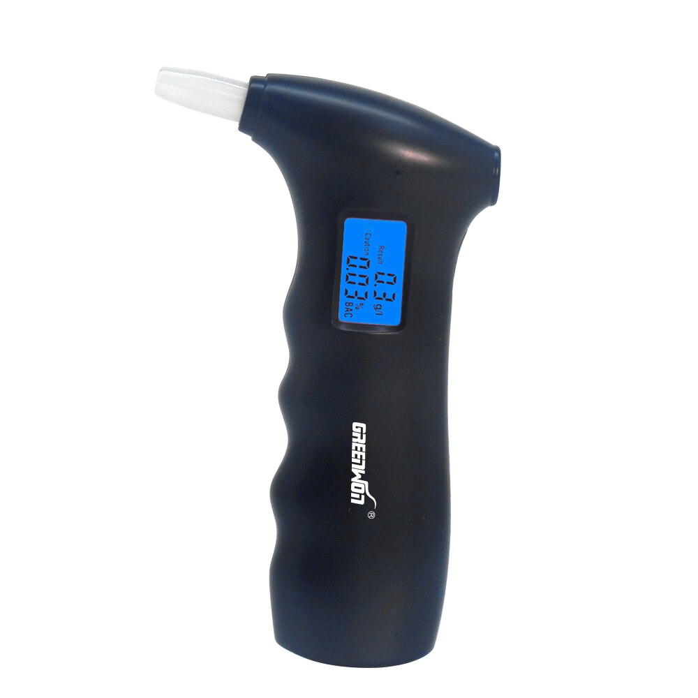 Greenwon blå lcd display alkohol åndedrætsværn låsekasse alcotester ånde alkohol tester: Default Title