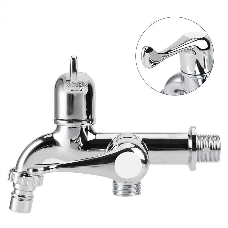 /2 Machine Kraan Wasbak Waterkraan Dubbele Uitloop Dubbele Schakelaar Bad Gereedschap