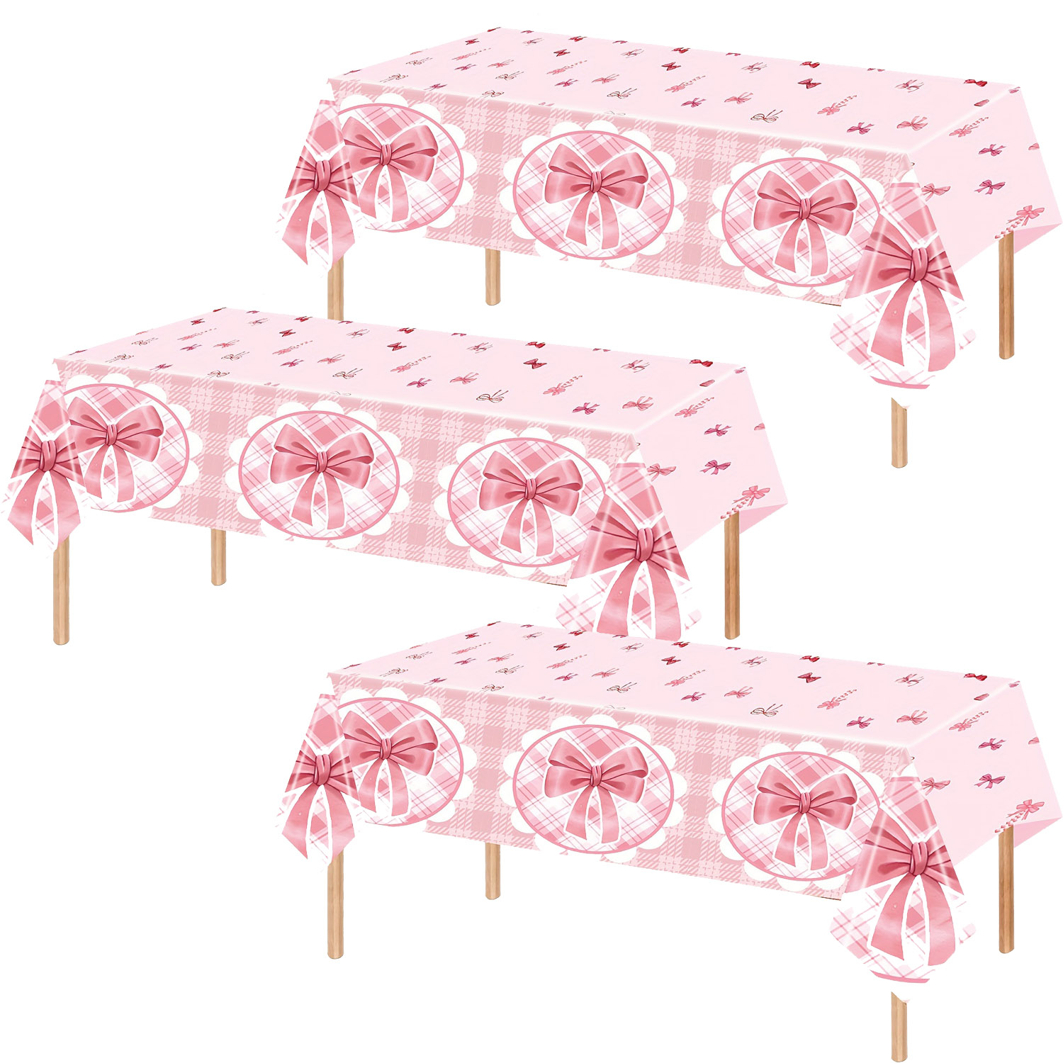 1/2/3pcs Roze Strik Party Wegwerp Tafelkleed Plastic Tafelkleed Voor Meisjes Vrouwen Verjaardag Bruiloft Vrijgezellenfeest decoratie: Olijf