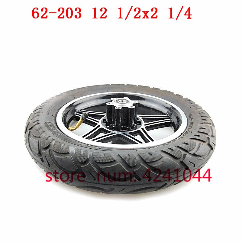 12.5 inch wheels 12 1/2 X 2 1/4 62-203 tire with inner tube and alloy rims fits Many Gas Electric Scooters and e-Bike