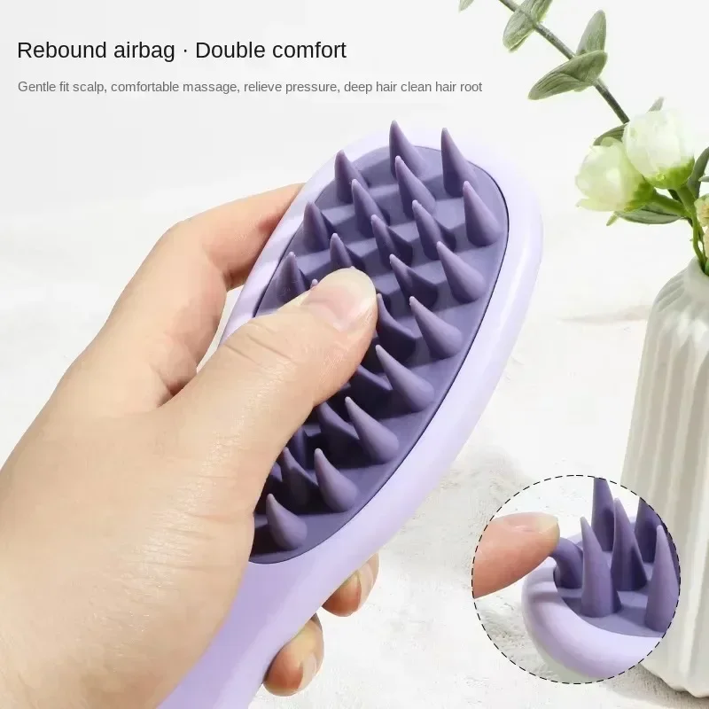 Silikon Shampoo Pinsel Kopfhaut Massage Pinsel Kopf Waschen Kamm zweiseitige Haar Massage Schlecht Pinsel Körper Wäscher Haar Zubehör