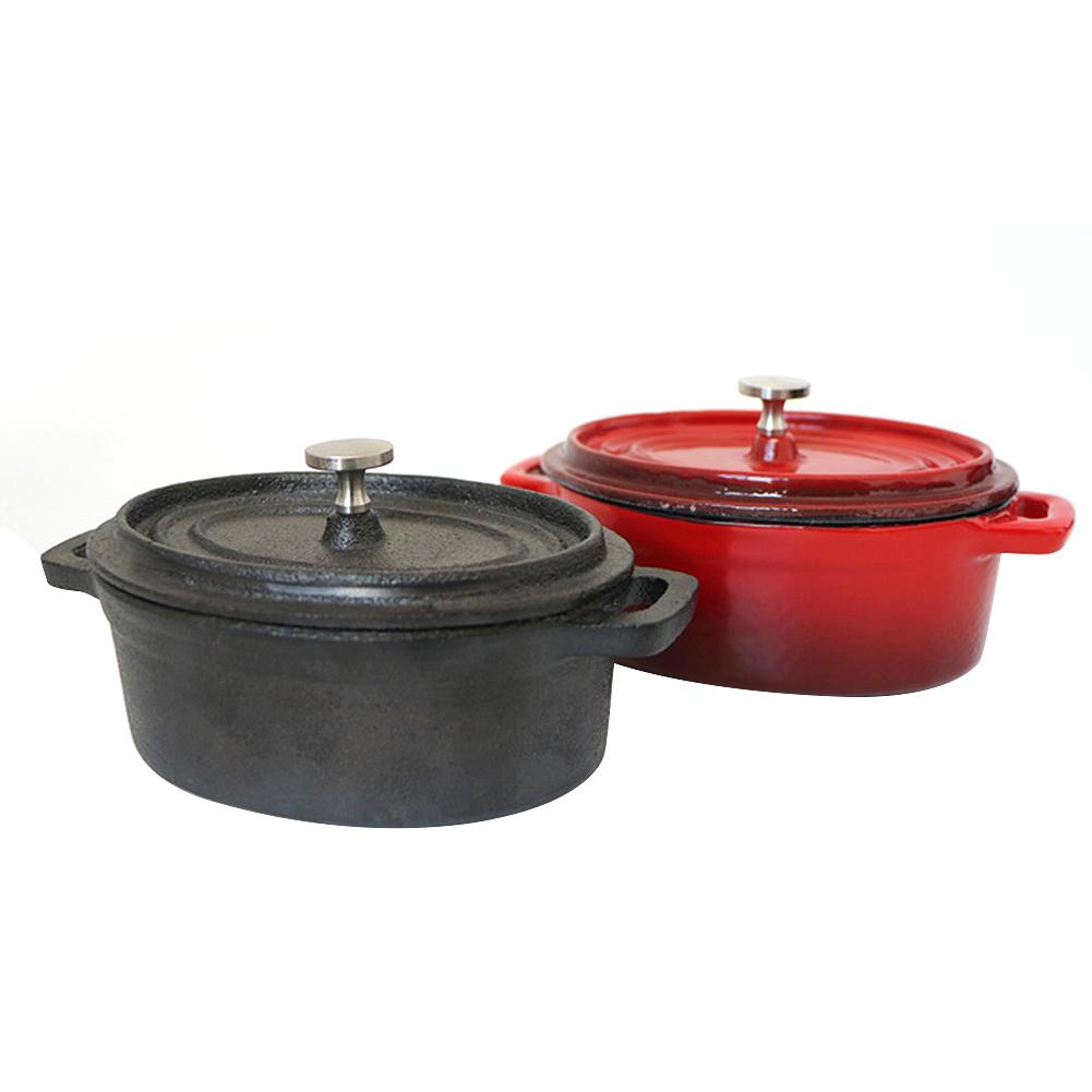 Nederlandske ovner emaljert støpejern dekket gryte oval mini gryte panela kokekanne kokekar ollas de cocina