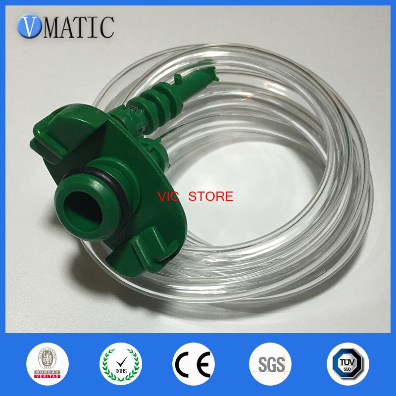 5 Sets 10cc/ml Dispensing Pneumatic Syringes Barrel Adapter Dispenser Syringes With Piston