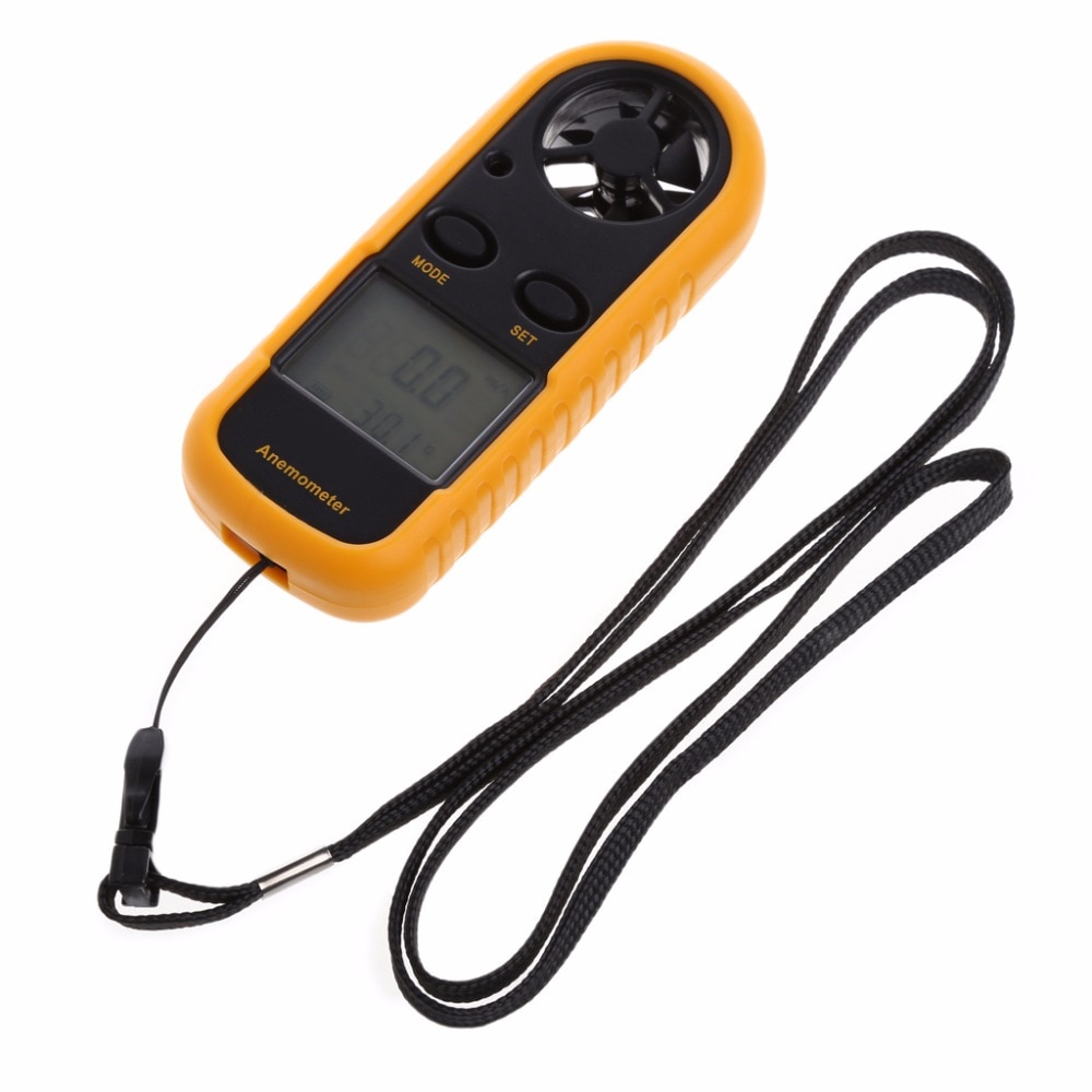 GM816 Mini Digitale Anemometer Windsnelheid Temperatuur Tester W/Lcd Backlight