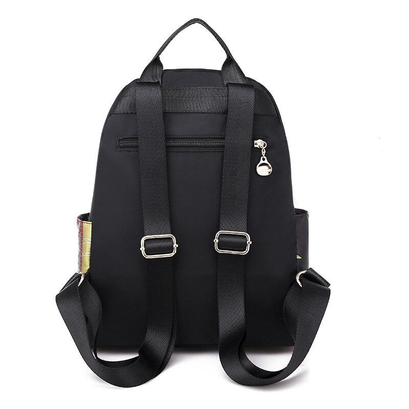 Backpack Female Multi-layer Leisure Oxford Backpack National Elephant Print Large Capacity Backpack for School Girls