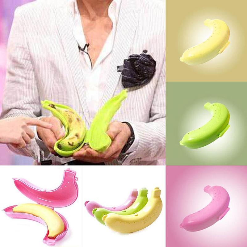 Sell One By One Portable Banana Storage Box Anti-extrusion Fruit Storage Box Banana Box Multifunctional Storage Box Fresh-keepin