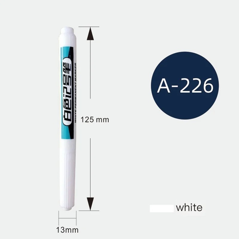 Marqueur de trou profond blanc, peinture en continu, ensemble de stylos pour bois, roche, plastique, cuir, verre, pierre, métal, toile, céramique, 0.7mm