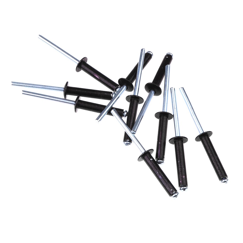 20pcs Metal Kajak Tri Lamp Klinknagels Grip Klinknagel Lange Pop Klinknagel Trifold Klinknagel Set Kajak Montage Dek Zitten op top Zwart