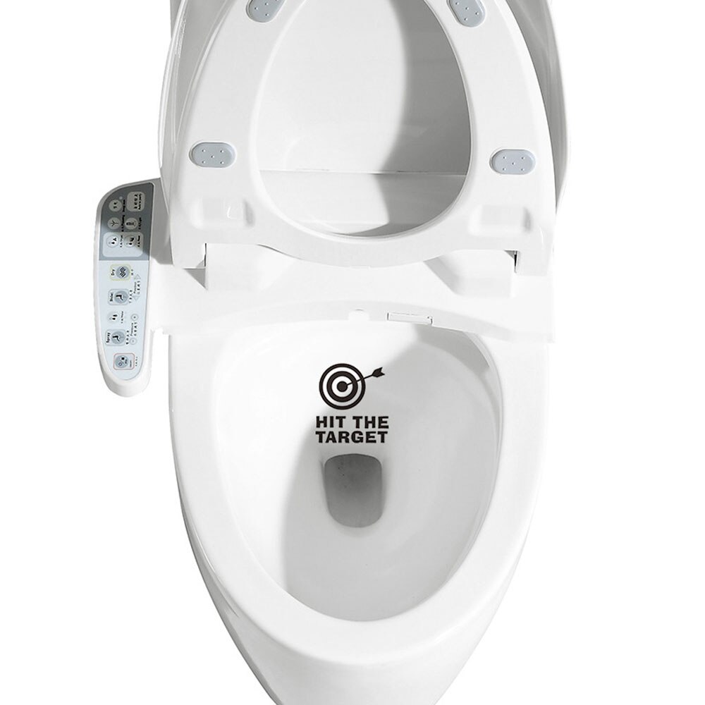Toilet Seat Sticker Hit The Target Sticker DIY Arrow Target Toilet Decal Art Letters Removable Waterproof Home Bathroom Decal