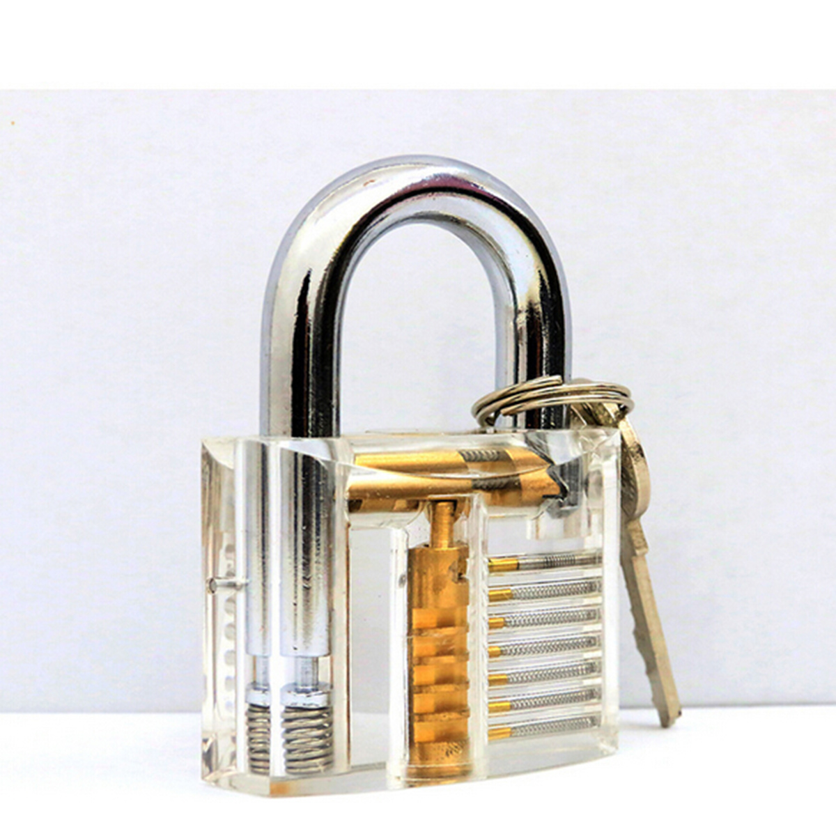 Kit Extractor de gancho con bloqueo de candado de práctica de corte Visible transparente con herramienta de llave rota