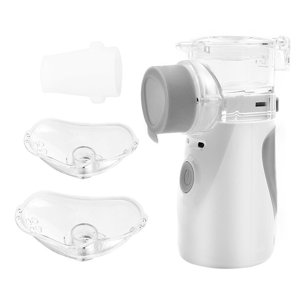 Mini Inhalator Handheld Mist Stoom Inhalator Elektrische Draagbare Verstuiver Stomen Apparaat, Groen: Light Grey