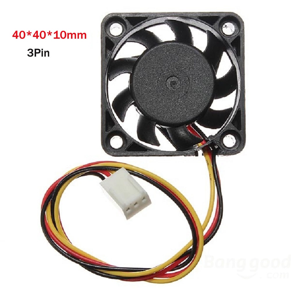 12V Mini Cooling Computer Fan - Small 40mm x 10mm DC Brushless 3-pin 17OTC20