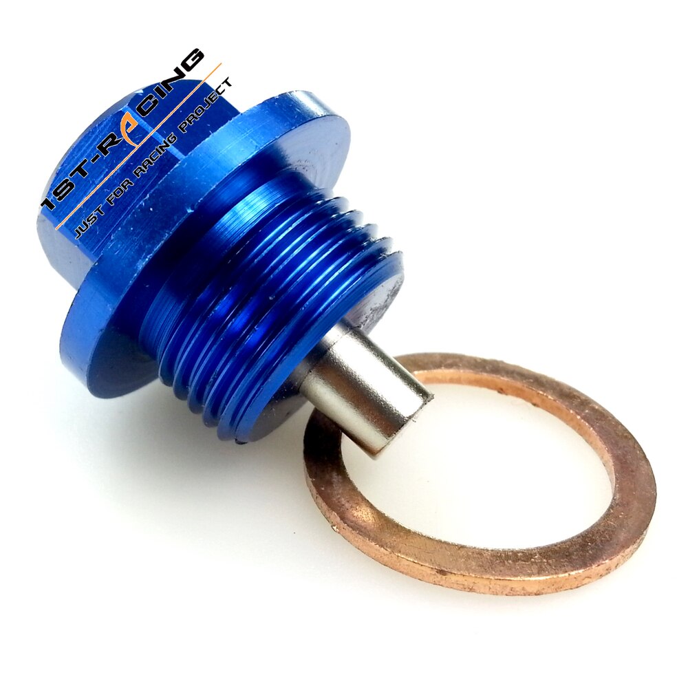 Magnetic Oil Sump Drain Plug for Subaru Forester M20 x 1.5 with cooper washer BLUE