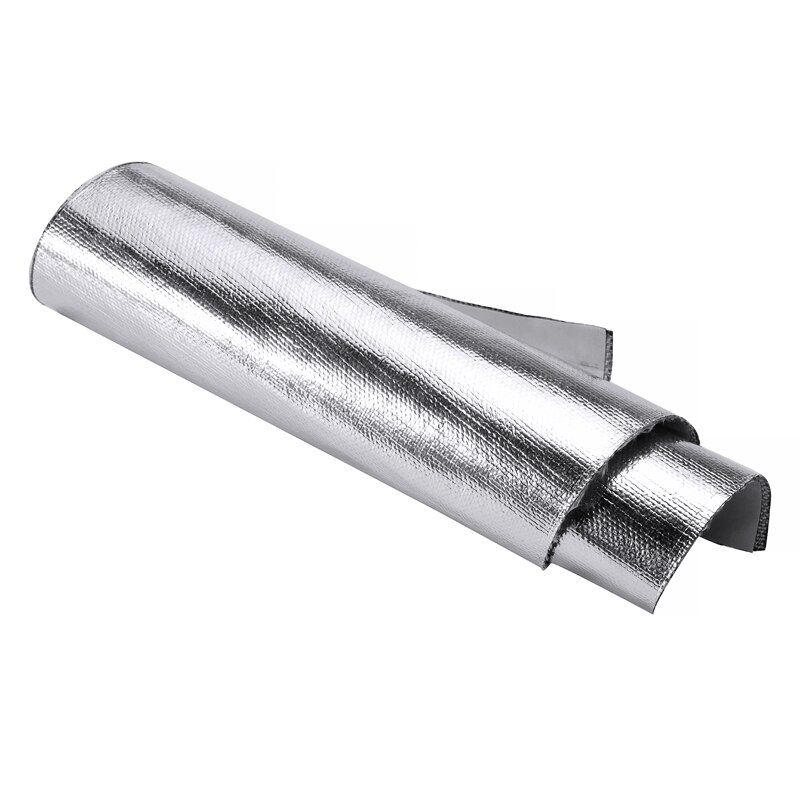 Rollo de aislamiento térmico de aluminio autoadhesivo para Interior de coche, película protectora automotriz para capó de motor de techo, 25x50cm, 1 rollo