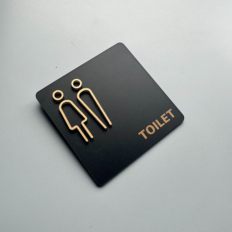 Washroom Signage Men's and Women's Bathroom Signage Acrylic Public Toilet Door Signage Hotel Toilet Reminder Signs