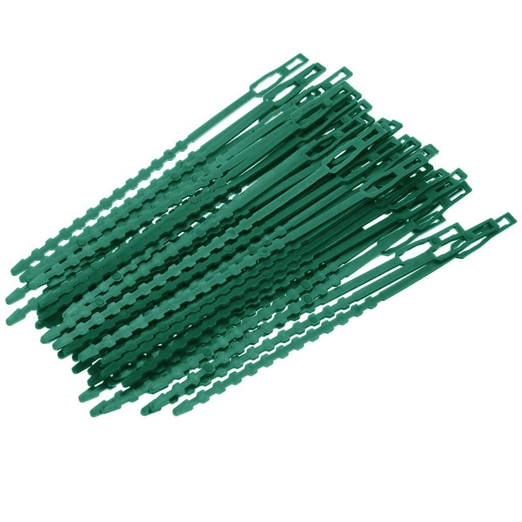 50pcs Plastic Garden Plant Cable Ties Tree Climbing Support Garden Plant Pot Reusable Flower Plant Tie Adjustable Garden Tools