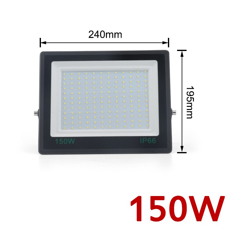 300w led valonheitin 220v ulkovalaistus  ip67 karkaistu lasi valonheitin puutarhaprojektorin valo 200w 150w 100w: 150w