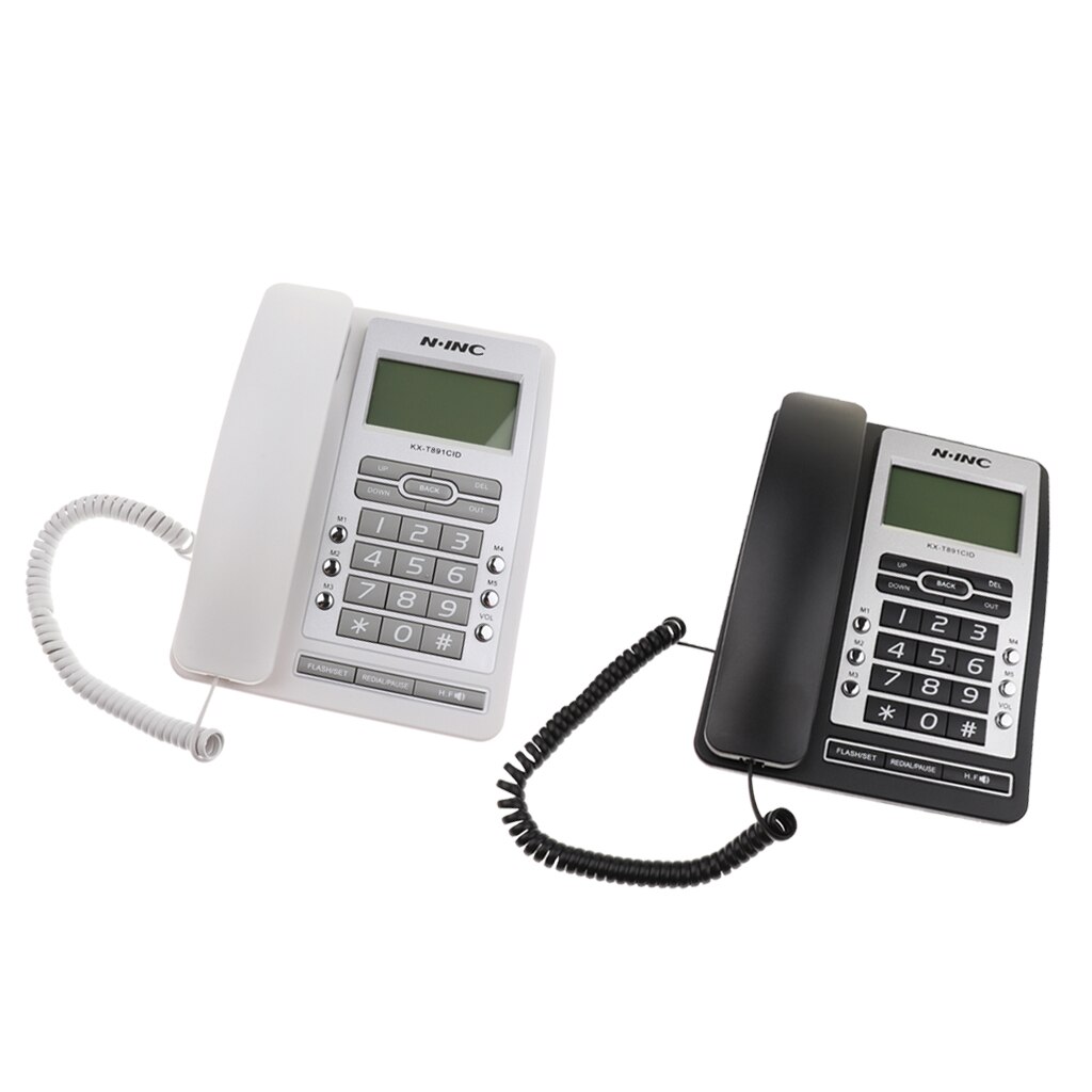 Big Buttons Home Phone LCD Caller ID Telephone Corded Desktop Speaker Redial