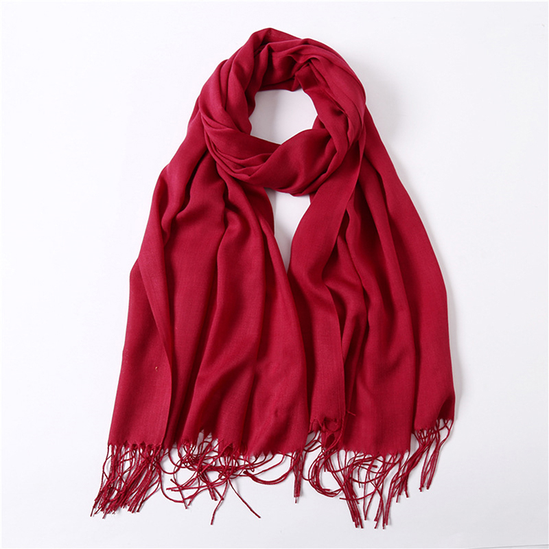 Frauen Winter weich warm wie Schal Luxus Schals Damen Tücher schwarz Poncho Schals ﻿: Weiß