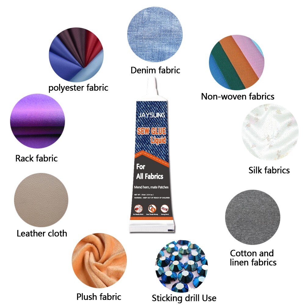 50ml sy lim væske lim lim reparation til tøj denim læder stof dekorativt udformet naturligt syntetisk stof  #lr2