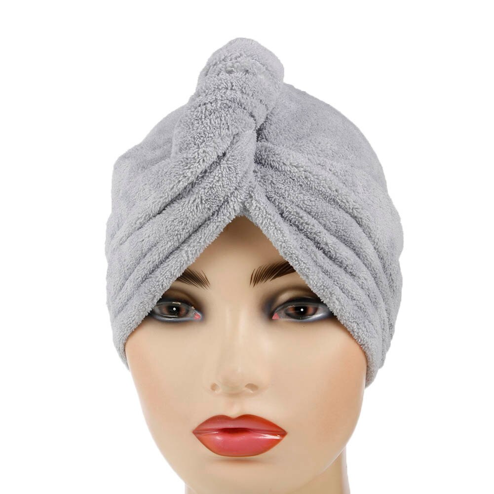 Schnelle Trockene Handtücher Mikrofaser Stoff Trockenes Haar Hütte Dusche Kappe Dame Turban Schlecht Handtuch Saugfähigen: GY