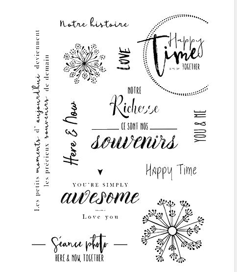 Tampons Transparents 8x16 Cm Mots Français Anniversaire – Idéal Scrapbooking & Cartes