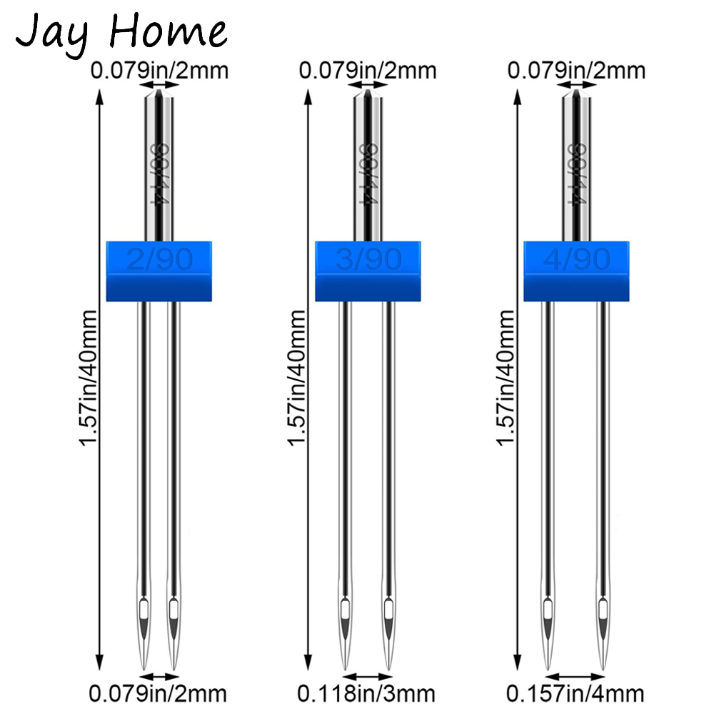 12pcs Sewing Machine Twin Needles Household Multifunctional Sewing Machine Accessories Twin Stretch Double Needles