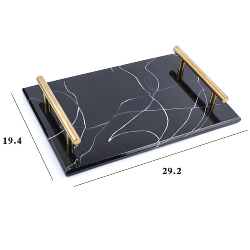 Nordisk anti-marmor bakke opbevaringsplade opbevaringsplade kage dessert plade sushi plade smykker display plade dekoration badeværelse sto