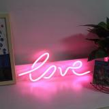 Led neonlys farverige neonskilte til værelse hjemme fest bryllup fødselsdag væg dekorativ jule neon lampe: Kærlighed